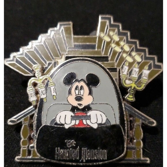 Disney Pin 56077 WDW The Haunted Mansion Mickey Mouse Doombuggy Glow in the Dark - Picture 1 of 2